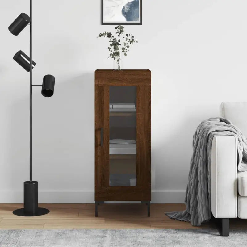 Grijs Sonoma dressoir in bewerkt hout met tijdloze uitstraling - bruin eikenkleur / 1 - Dressoirs & buffetkasten