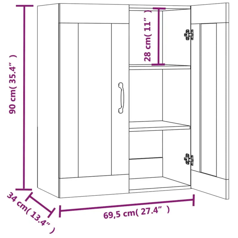 Grijs Sonoma dressoir met bewerkt hout en extra opbergruimte - Dressoirs & buffetkasten