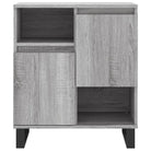 Grijs Sonoma dressoir met bewerkt hout en ijzeren poten - Dressoirs & buffetkasten