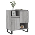 Grijs Sonoma dressoir met bewerkt hout en ijzeren poten - Dressoirs & buffetkasten