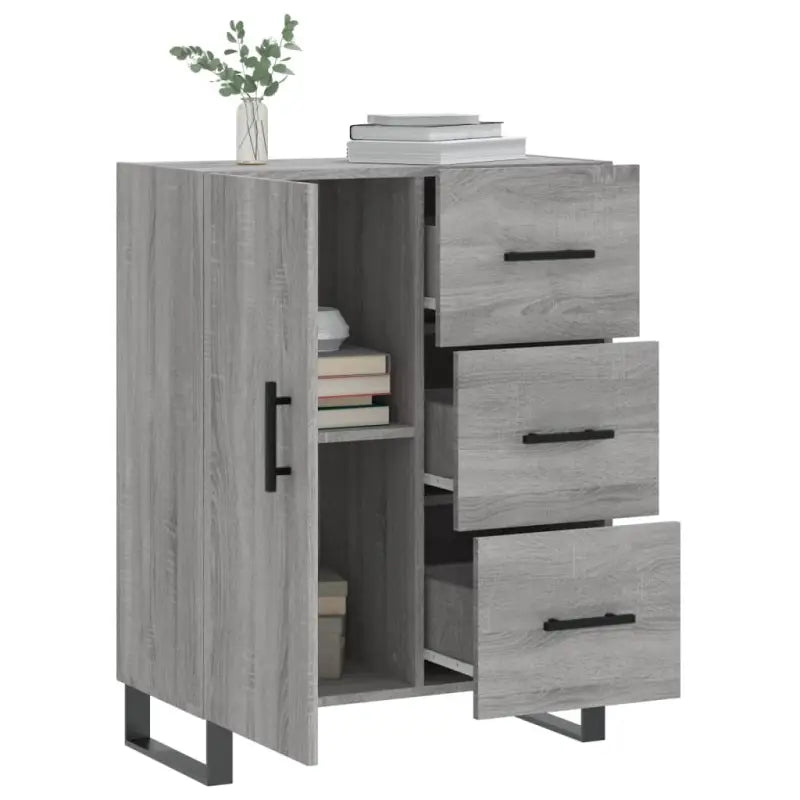 Grijs Sonoma Dressoir met bewerkt hout voor een tijdloze uitstraling - Dressoirs & buffetkasten
