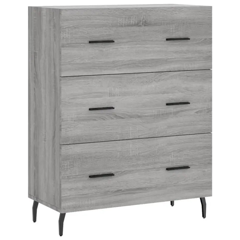 Grijs Sonoma dressoir met metalen pootjes en bewerkt hout - Dressoirs & buffetkasten