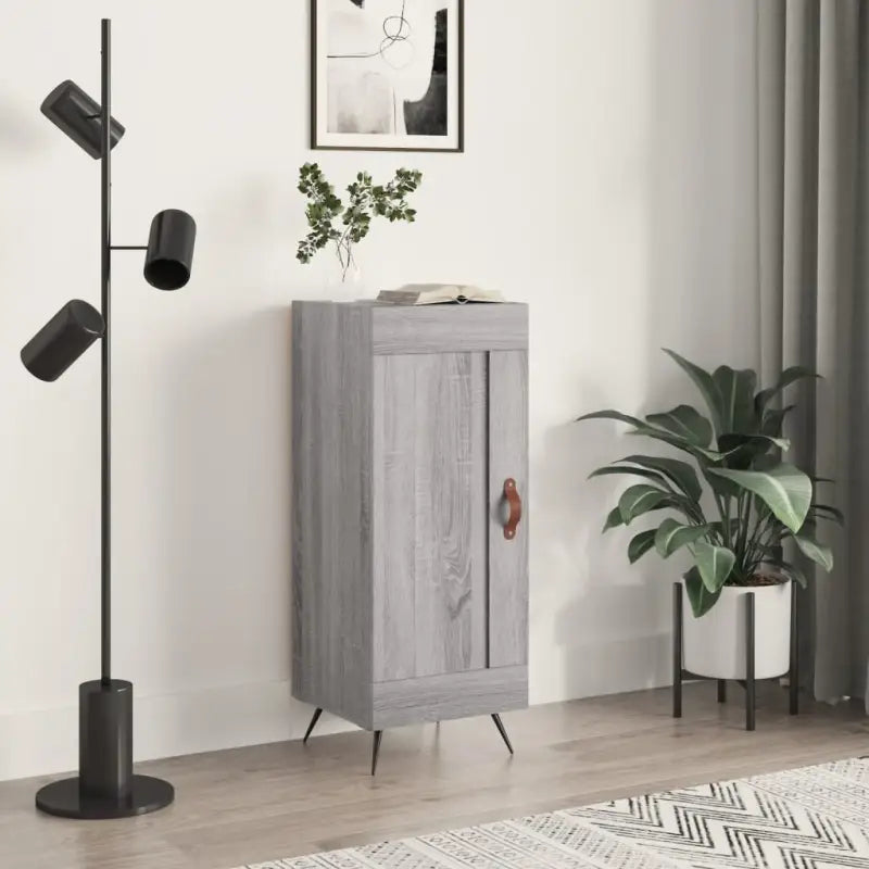 Grijs Sonoma dressoir met metalen poten en bewerkt hout - Grijs sonoma / 1 - Dressoirs & buffetkasten