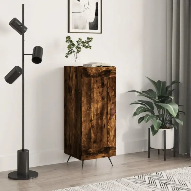 Grijs Sonoma dressoir met metalen poten en bewerkt hout - Gerookt eiken / 1 - Dressoirs & buffetkasten