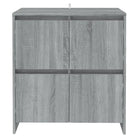 Grijs Sonoma dressoir van bewerkt hout met minimalistisch ontwerp - Dressoirs & buffetkasten