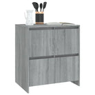 Grijs Sonoma dressoir van bewerkt hout met minimalistisch ontwerp - Dressoirs & buffetkasten