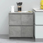 Grijs Sonoma dressoir van bewerkt hout met minimalistisch ontwerp - Betongrijs / 1 - Dressoirs & buffetkasten