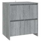 Grijs Sonoma dressoir van bewerkt hout met minimalistisch ontwerp - Dressoirs & buffetkasten