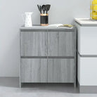 Grijs Sonoma dressoir van bewerkt hout met minimalistisch ontwerp - Dressoirs & buffetkasten