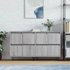 Grijs Sonoma Dressoir van bewerkt hout met tijdloze uitstraling - Grijs sonoma / 2 - Dressoirs & buffetkasten