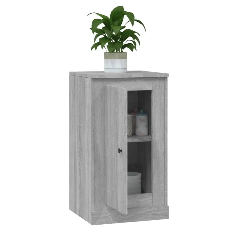 Grijs Sonoma dressoir van bewerkt hout met tijdloze uitstraling - Dressoirs & buffetkasten