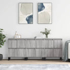 Grijs Sonoma Dressoir van bewerkt hout met tijdloze uitstraling - Grijs sonoma / 3 - Dressoirs & buffetkasten