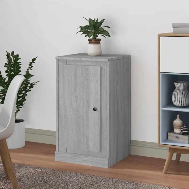 Grijs Sonoma dressoir van bewerkt hout met tijdloze uitstraling - Dressoirs & buffetkasten
