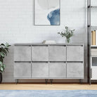 Grijs Sonoma Dressoir van bewerkt hout met tijdloze uitstraling - Betongrijs / 2 - Dressoirs & buffetkasten
