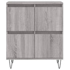 Grijs Sonoma Dressoir van bewerkt hout met tijdloze uitstraling - Dressoirs & buffetkasten