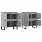 Grijs Sonoma Dressoir van bewerkt hout met tijdloze uitstraling - Dressoirs & buffetkasten