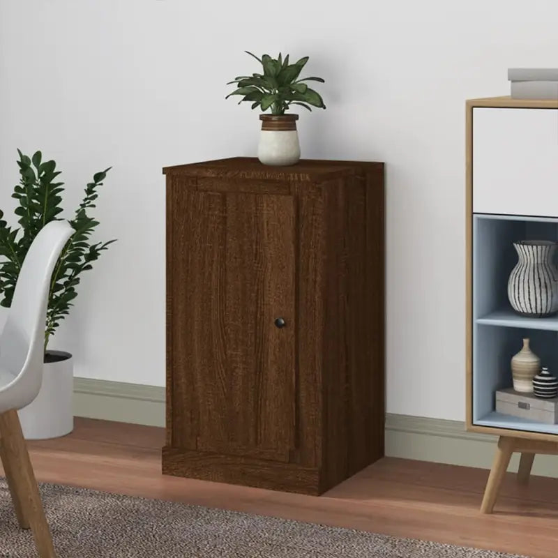 Grijs Sonoma dressoir van bewerkt hout met tijdloze uitstraling - bruin eikenkleur / 1 - Dressoirs & buffetkasten