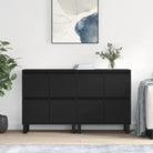 Grijs Sonoma Dressoir van bewerkt hout met tijdloze uitstraling - Zwart / 2 - Dressoirs & buffetkasten