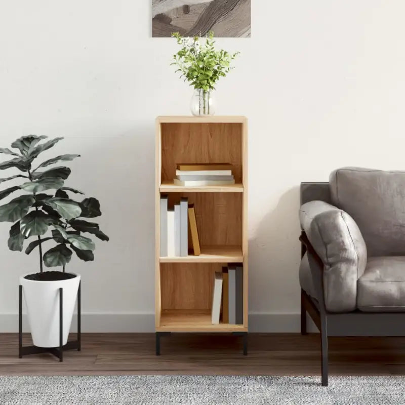 Grijs Sonoma dressoir van bewerkt hout voor een tijdloze uitstraling - Sonoma eiken / 1 - Dressoirs & buffetkasten