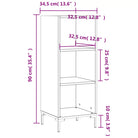 Grijs Sonoma dressoir van bewerkt hout voor een tijdloze uitstraling - Dressoirs & buffetkasten
