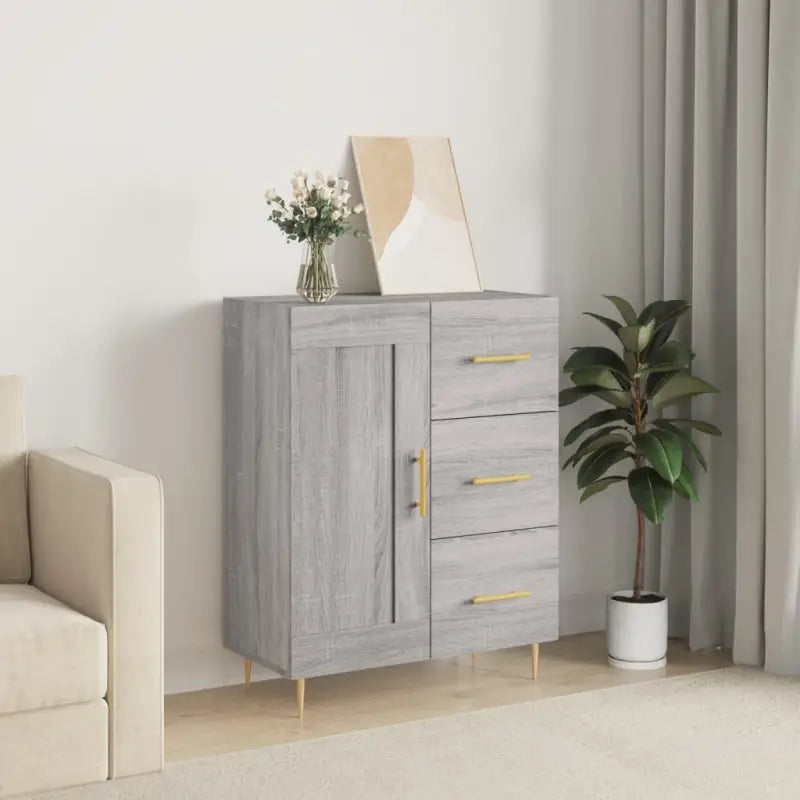 Grijs Sonoma Dressoir van Bewerkte Hout met Tijdloze Look - Grijs sonoma / 1 - Dressoirs & buffetkasten