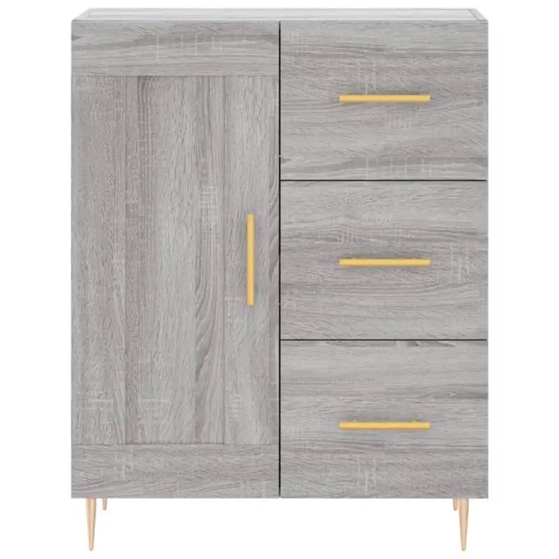 Grijs Sonoma Dressoir van Bewerkte Hout met Tijdloze Look - Dressoirs & buffetkasten