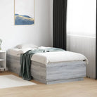 Grijs Sonoma Eiken Bedframe met RGB LED Verlichting - Grijs sonoma / 75 x 190 cm - Bedden & bedframes
