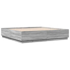 Grijs Sonoma Eiken Bedframe met RGB LED Verlichting - Bedden & bedframes