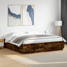 Grijs Sonoma Eiken Bedframe met RGB LED Verlichting - Gerookt eiken / 200 x 200 cm - Bedden & bedframes