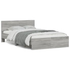 Grijs Sonoma Eiken Bedframe met RGB LED-verlichting voor Slaapkamer - Grijs sonoma / 140 x 190 cm - Bedden & bedframes
