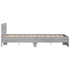 Grijs Sonoma Eiken Bedframe met RGB LED-verlichting voor Slaapkamer - Bedden & bedframes