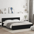 Grijs Sonoma Eiken Bedframe met RGB LED-verlichting voor Slaapkamer - Zwart / 180 x 200 cm - Bedden & bedframes