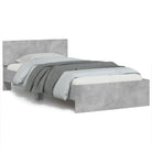 Grijs Sonoma Eiken Bedframe met RGB LED-verlichting voor Slaapkamer - Betongrijs / 100 x 200 cm - Bedden & bedframes