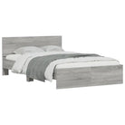 Grijs Sonoma Eiken Bedframe met RGB LED-verlichting voor Slaapkamer - Bedden & bedframes