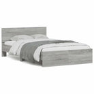 Grijs Sonoma Eiken Bedframe met RGB LED-verlichting voor Slaapkamer - Grijs sonoma / 135 x 190 cm - Bedden & bedframes