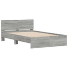 Grijs Sonoma Eiken Bedframe met RGB LED-verlichting voor Slaapkamer - Bedden & bedframes