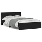 Grijs Sonoma Eiken Bedframe met RGB LED-verlichting voor Slaapkamer - Zwart / 120 x 190 cm - Bedden & bedframes