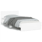 Grijs Sonoma Eiken Bedframe met RGB LED-verlichting voor Slaapkamer - Wit / 100 x 200 cm - Bedden & bedframes