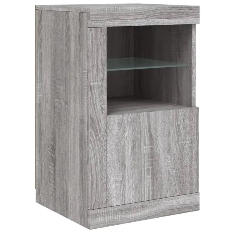 Grijs Sonoma Eiken Dressoir met RGB LED Verlichting voor Moderne Huiskamers - Dressoirs & buffetkasten