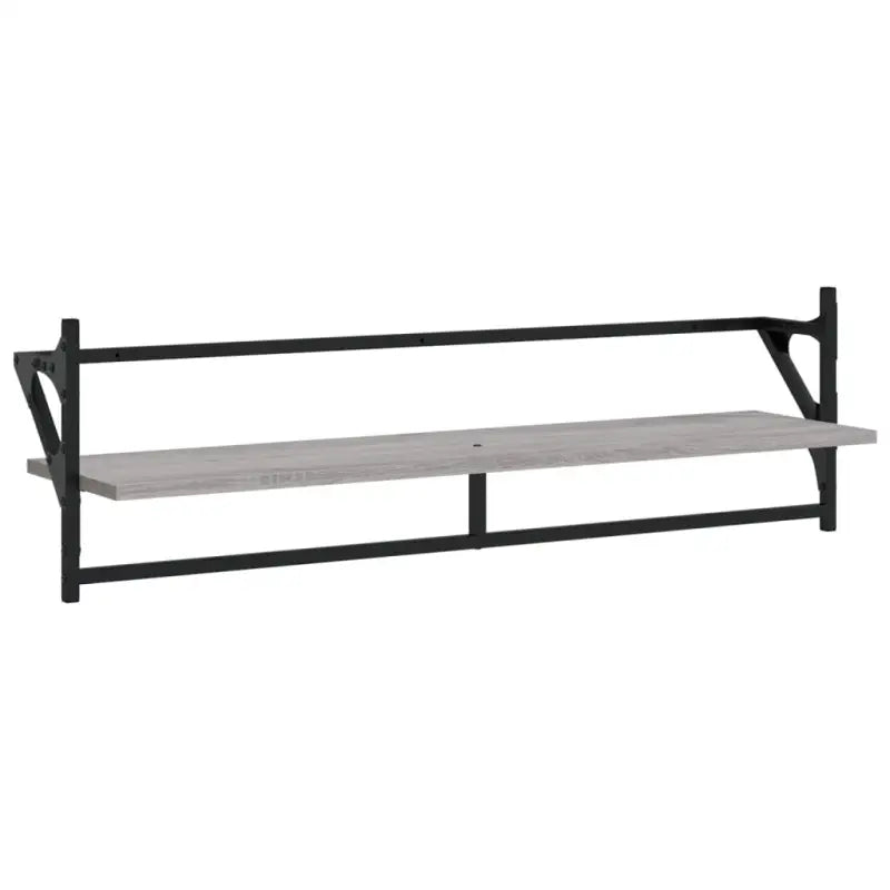 Grijs Sonoma wandplanken set in bewerkt hout voor stijlvolle muurdecoratie - Grijs sonoma / 6 / 1 - Wandplanken