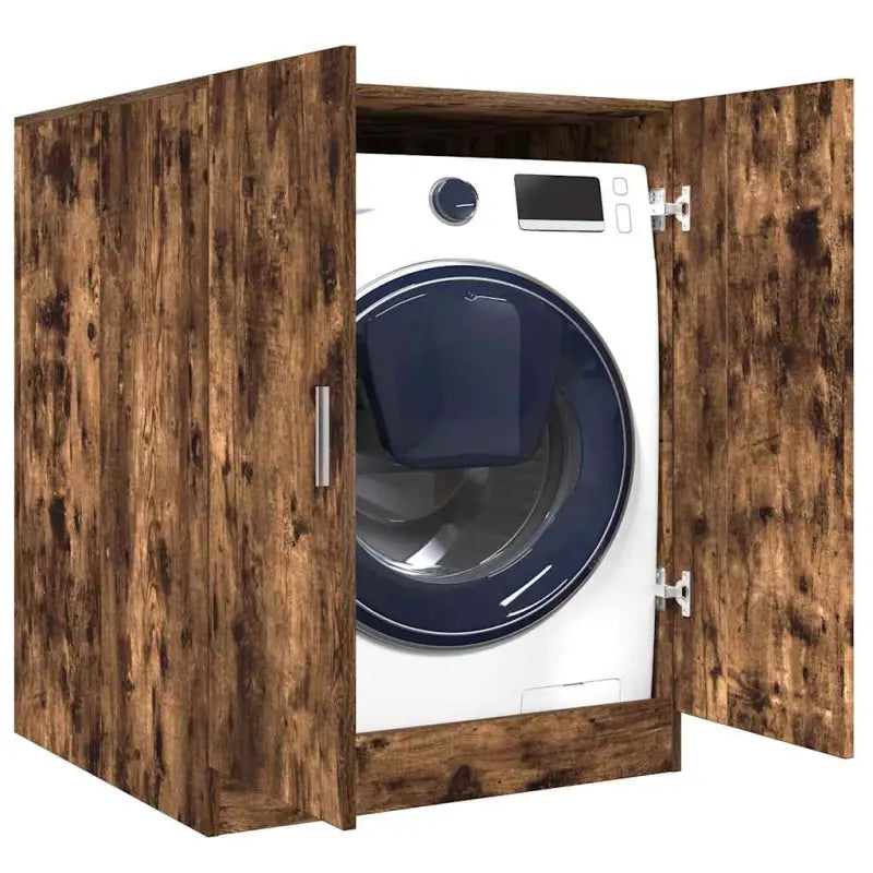 Grijs Sonoma Wasmachinekast voor extra opbergruimte in de badkamer - Gerookt eiken - Accessoires voor wasmachines &