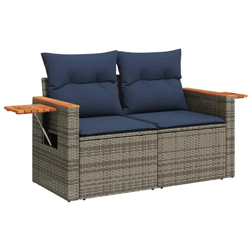 Grijze loungeset met gepoedercoat staal en waterdichte tas voor buiten - Tuinsets