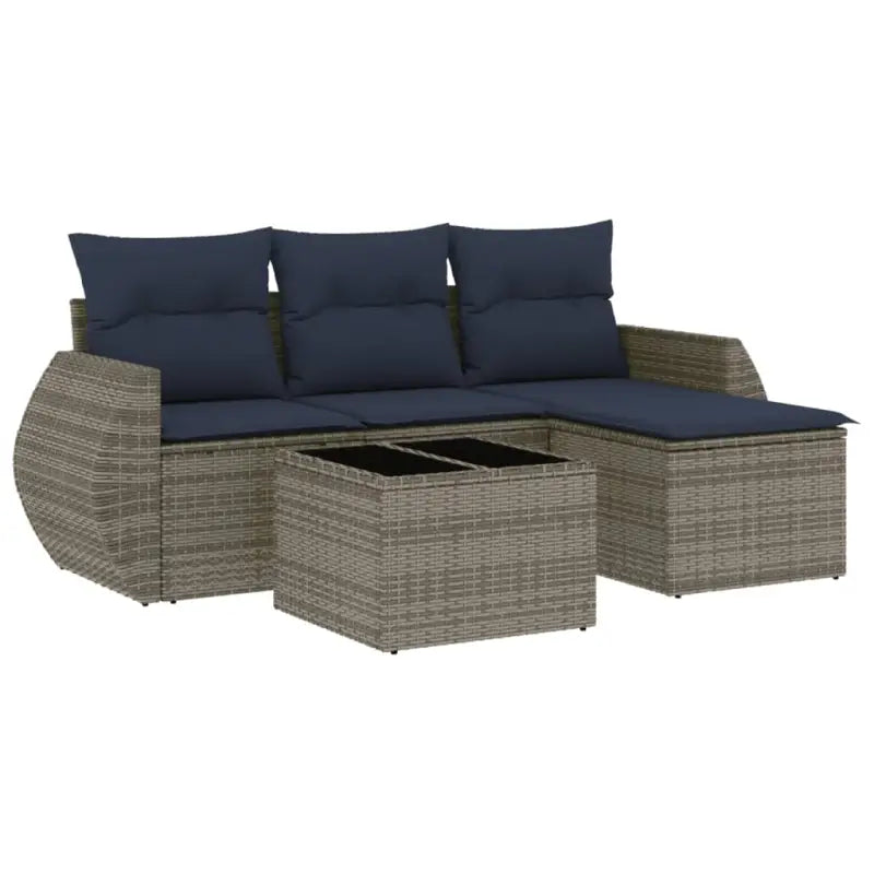Grijze loungeset met gepoedercoat staal en waterdichte tas voor buitenplezier - Tuinsets