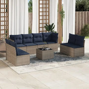 Grijze loungeset met waterdichte tas en gepoedercoat staal voor buiten - Tuinsets