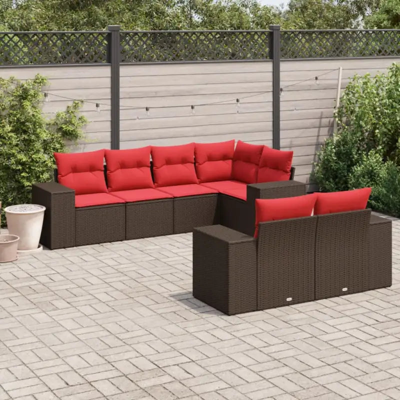 Grijze loungeset met waterdichte zak en gepoedercoat staal afmetingen - Bruin - Tuinsets