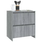 Grijze Sonoma dressoir in bewerkt hout met minimalistisch design - Dressoirs & buffetkasten