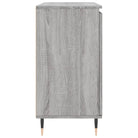 Grijze Sonoma dressoir met bewerkt hout en ijzeren poten - Dressoirs & buffetkasten