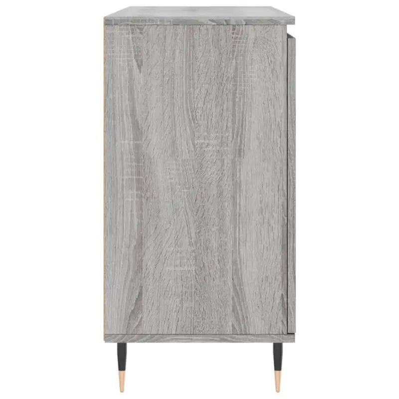 Grijze Sonoma dressoir met bewerkt hout en ijzeren poten - Dressoirs & buffetkasten