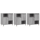 Grijze Sonoma dressoirs en buffettafels van bewerkt hout - Dressoirs & buffetkasten