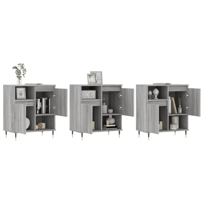 Grijze Sonoma dressoirs en buffettafels van bewerkt hout - Dressoirs & buffetkasten